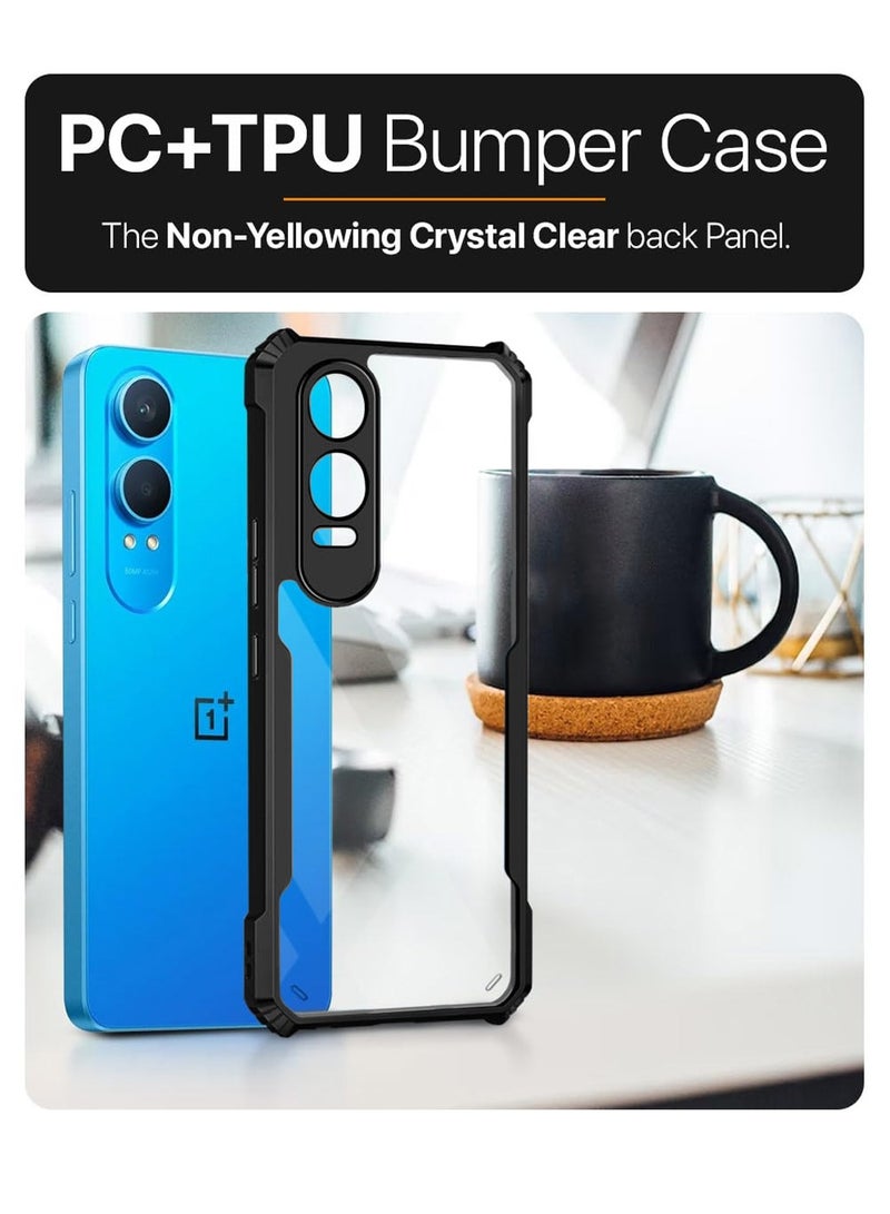 دبليو تيك ون بلس نورد CE4 لايت 5G 2024 هجين TPU سيليكون مع مصدات درع مرتفعة غطاء نحيف - أسود - Image 2