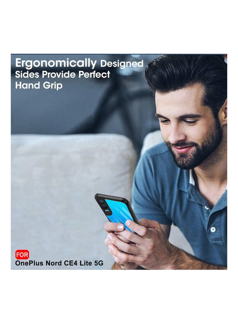 دبليو تيك ون بلس نورد CE4 لايت 5G 2024 هجين TPU سيليكون مع مصدات درع مرتفعة غطاء نحيف - أسود - Image 5