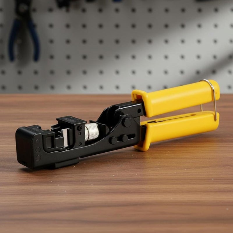 أداة ضغط الوحدات النمطية لتوصيلات المقابس النمطية (Modular Jack Termination Tool)، بعمق قطع قابل للتعديل، مناسبة لهواة الأعمال اليدوية، اللون أزرق. - Image 2