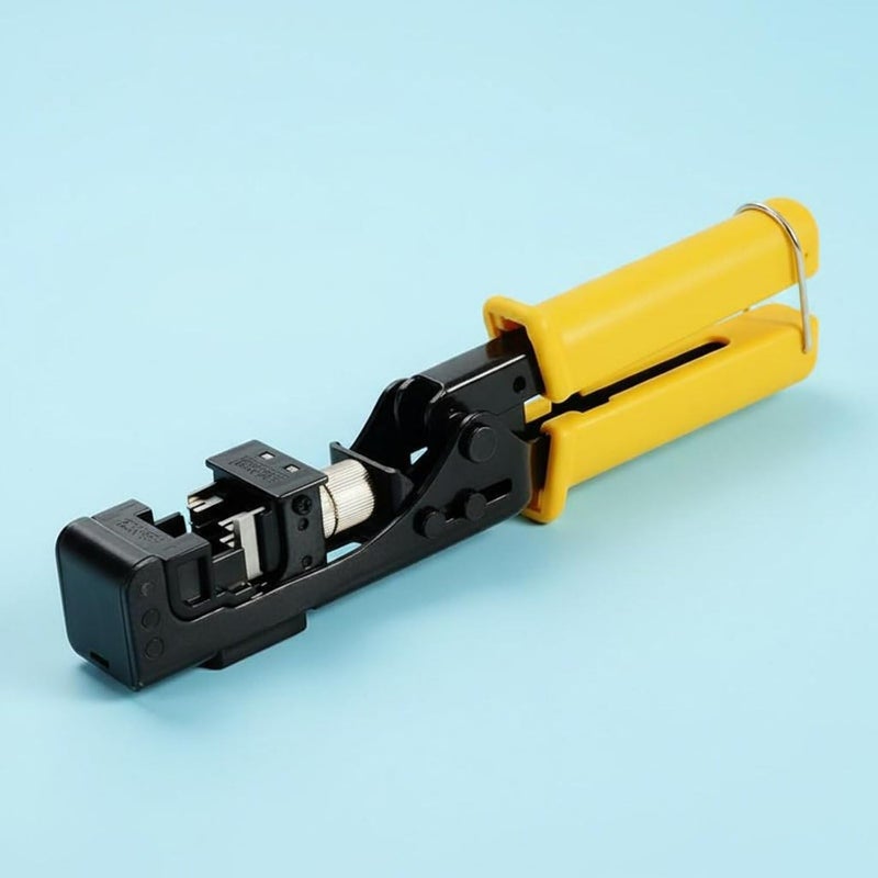 أداة ضغط الوحدات النمطية لتوصيلات المقابس النمطية (Modular Jack Termination Tool)، بعمق قطع قابل للتعديل، مناسبة لهواة الأعمال اليدوية، اللون أزرق. - Image 5