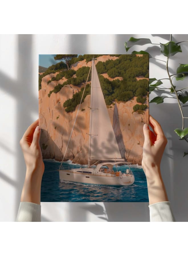 هوم جاليري لوحة فنية مطبوعة على قماش "هروب من المحيط" مقاس - Image 3