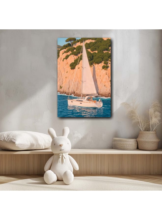 هوم جاليري لوحة فنية مطبوعة على قماش "هروب من المحيط" مقاس - Image 1