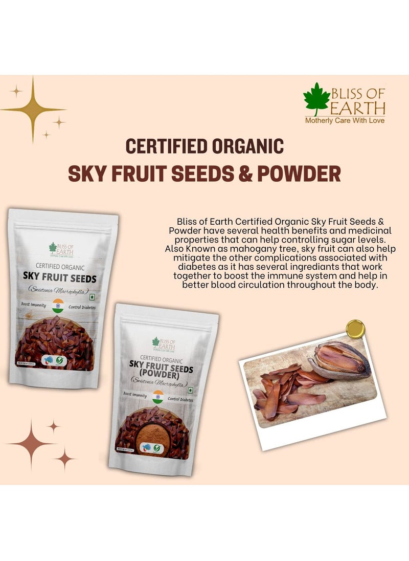 BLISS OF EARTH - Sky Fruit Seeds, Swietenia Macrophylla, Mahogany Seeds Kadwa Badam for Diabetes and Immunity 100GM - Image 1