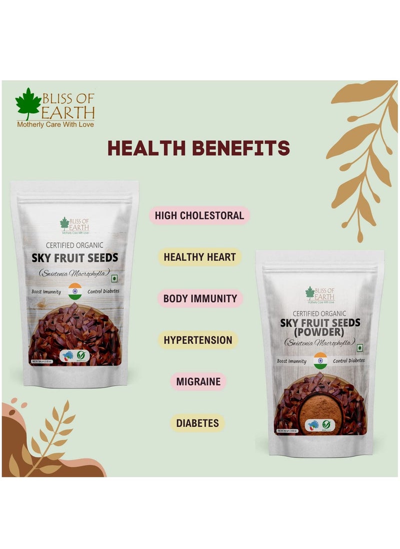 BLISS OF EARTH - Sky Fruit Seeds, Swietenia Macrophylla, Mahogany Seeds Kadwa Badam for Diabetes and Immunity 100GM - Image 1