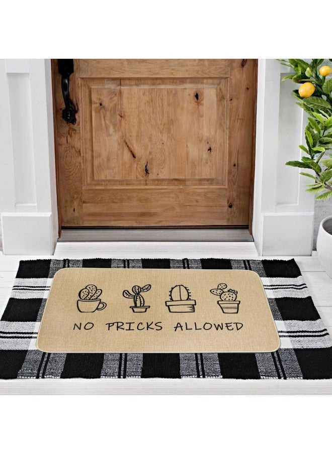 WAOKN Cactus Outdoor Diatom Mud Doormat, Non Slip Funny Welcome Doormat, Suitable for Indoor Outdoor Home Quick Drying Durable Entrance Porch Decoration 50cm x 80cm  - Image 4