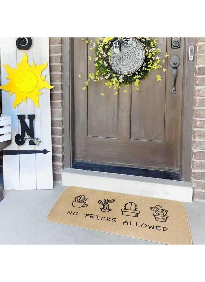 WAOKN Cactus Outdoor Diatom Mud Doormat, Non Slip Funny Welcome Doormat, Suitable for Indoor Outdoor Home Quick Drying Durable Entrance Porch Decoration 50cm x 80cm  - Image 2