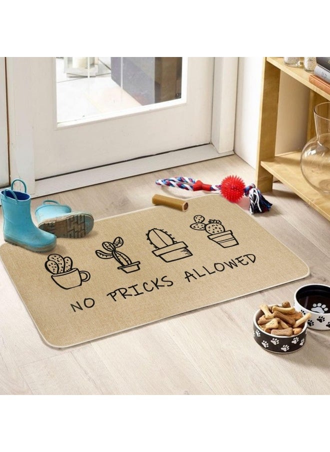 WAOKN Cactus Outdoor Diatom Mud Doormat, Non Slip Funny Welcome Doormat, Suitable for Indoor Outdoor Home Quick Drying Durable Entrance Porch Decoration 50cm x 80cm  - Image 3
