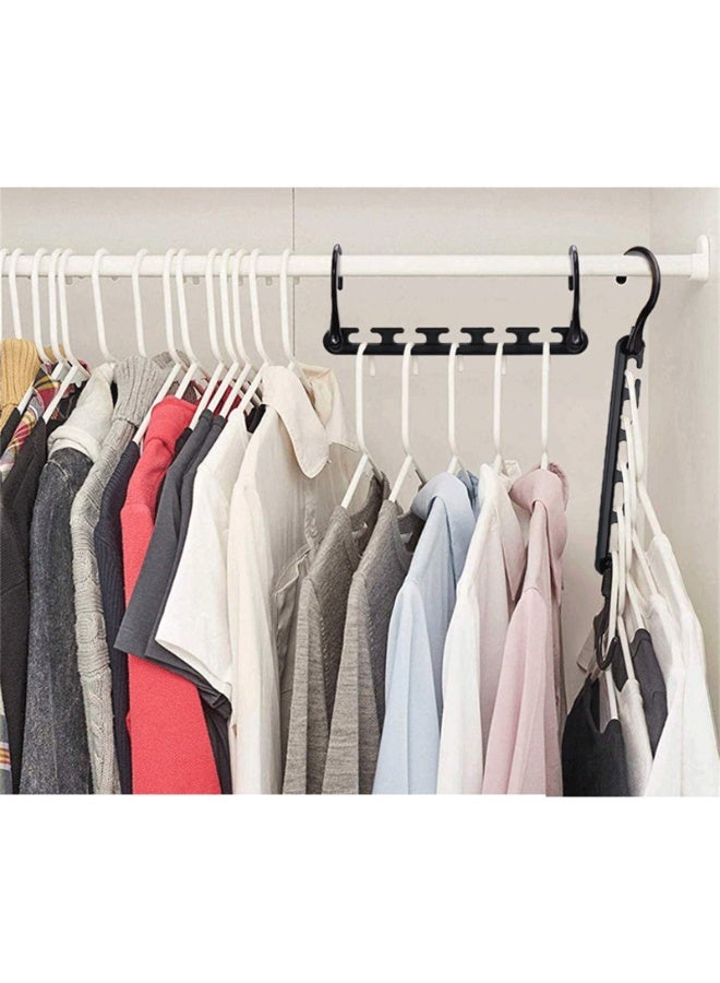 Space Saving Hangers Magic Cascading Clothes Hangers Plastic Closet Hanger Organizer, Set of 5 - Image 3