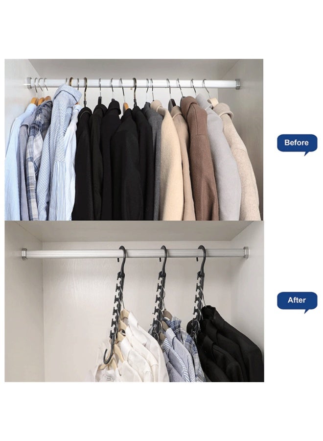 Space Saving Hangers Magic Cascading Clothes Hangers Plastic Closet Hanger Organizer, Set of 5 - Image 4
