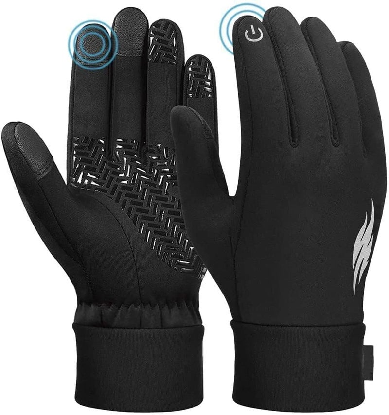 ZaySoo Full Finger Cycling Gloves for Men and Women - Touchscreen Enabled - Black - Image 2