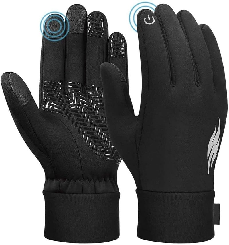 ZaySoo Full Finger Cycling Gloves for Men and Women - Touchscreen Enabled - Black - Image 1