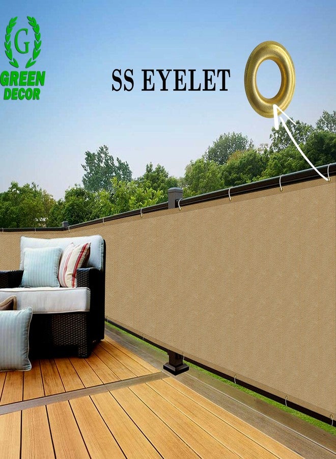 GREEN DECOR HDPE Fabric Self Fold Baby Kids Safety Net Protector for Balcony & Staircase Railing Guard,Balcony Stairway Net Baby Safety Products for Indoor&Outdoor(Beige Color, 0.80X6 MTR) - Image 3