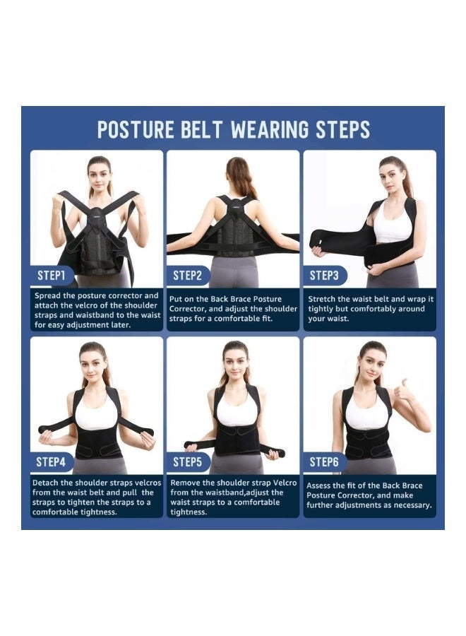 Royalbuckle Adjustable Back Support Brace Posture Support Belt Breathable Upper Back and Shoulder Support for Men and Women - Image 4