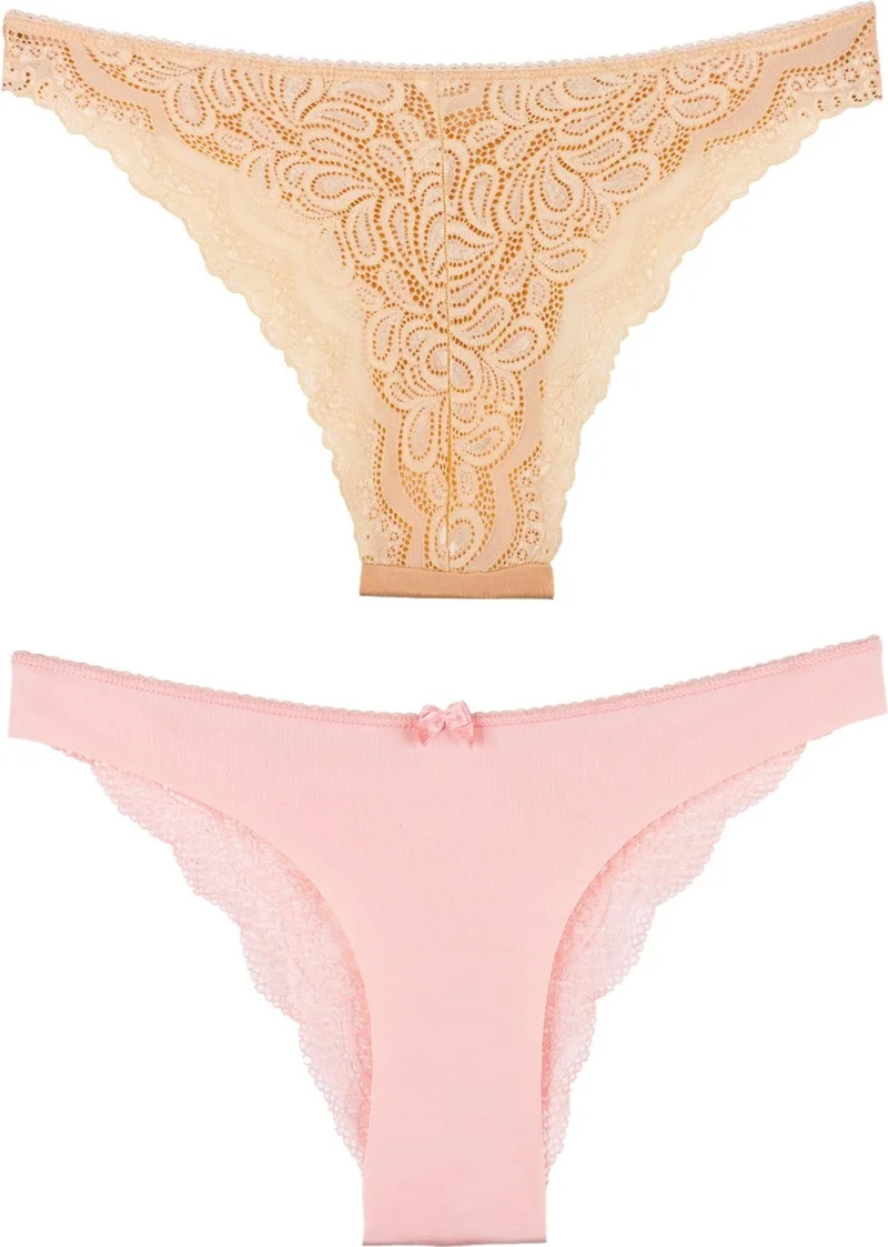 سينسو Women Laser Cut Brazilian Model Lace Detail 3 Piece Panties Set - Kts3106