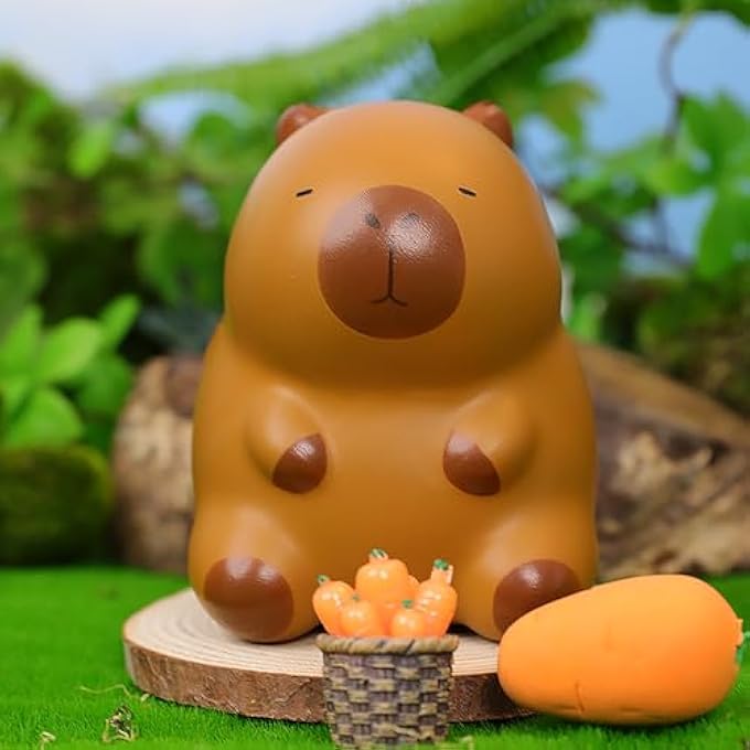 funnysquee Cute Water Hog Squishies Toy Birthday Gift for Kids,Kawaii Soft Animal Stress Relief Squishie Toy - Image 3