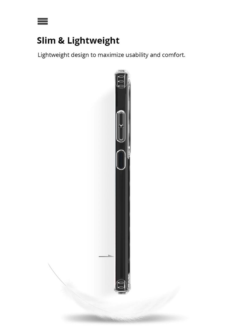 Techie Shockproof Airbag with Secure Hand Magnetic Absorption Grip Case Holder For Xiaomi Redmi 13C 4G – Clear / Black  - Image 4