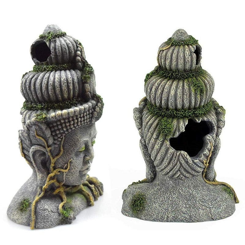 Mistletoe Natural Aquarium Buddha Statue Decoration for Cave for Large Fish Tank ONLY for Above 2ft Tank Decor - Image 4