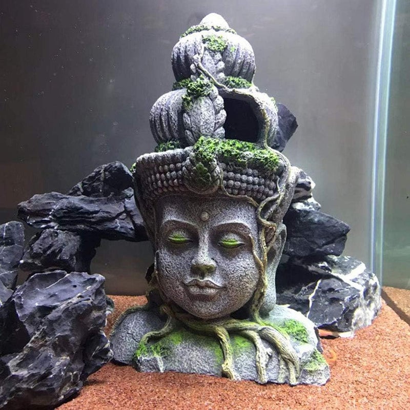 Mistletoe Natural Aquarium Buddha Statue Decoration for Cave for Large Fish Tank ONLY for Above 2ft Tank Decor - Image 3