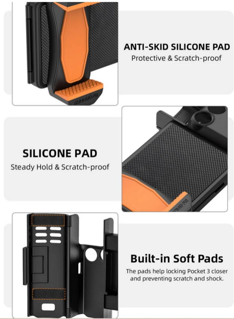 قطعة واحدة حامل هاتف محمول توسيع محول لملحقات DJI Osmo Pocket 3 إطار حماية مرشح صندوق تخزين أحذية بدء تشغيل بارد - Image 5