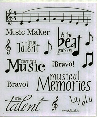 2 Sheets Music Words Stickers