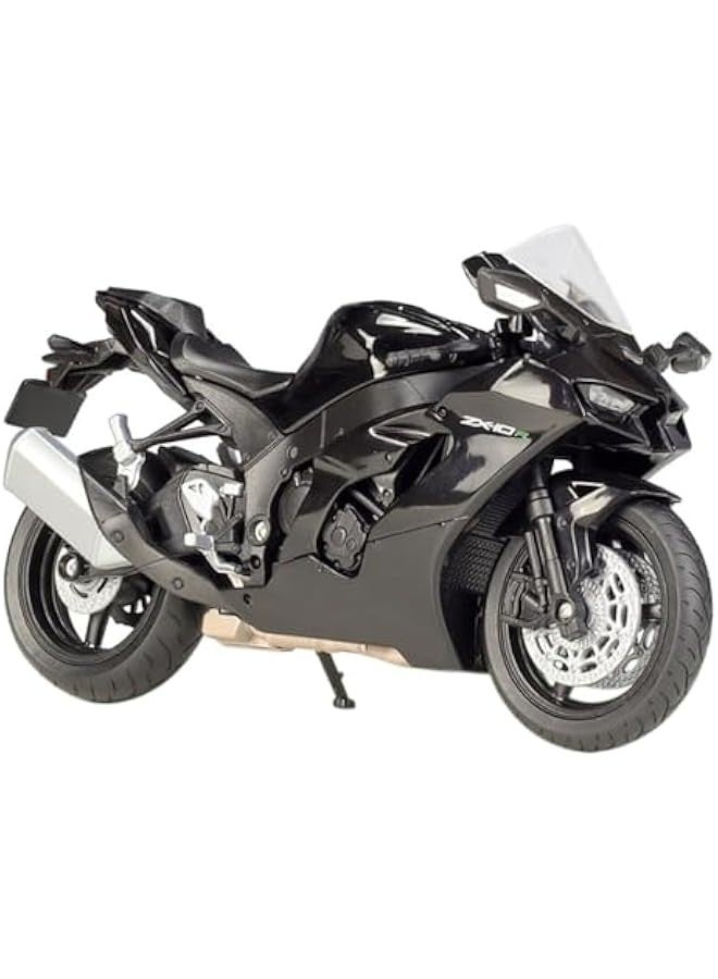 1/12 Scale 2021 Ninja ZX-10R Motorcycle Model Die cast Metal with Plastic Parts (Black) - Image 1