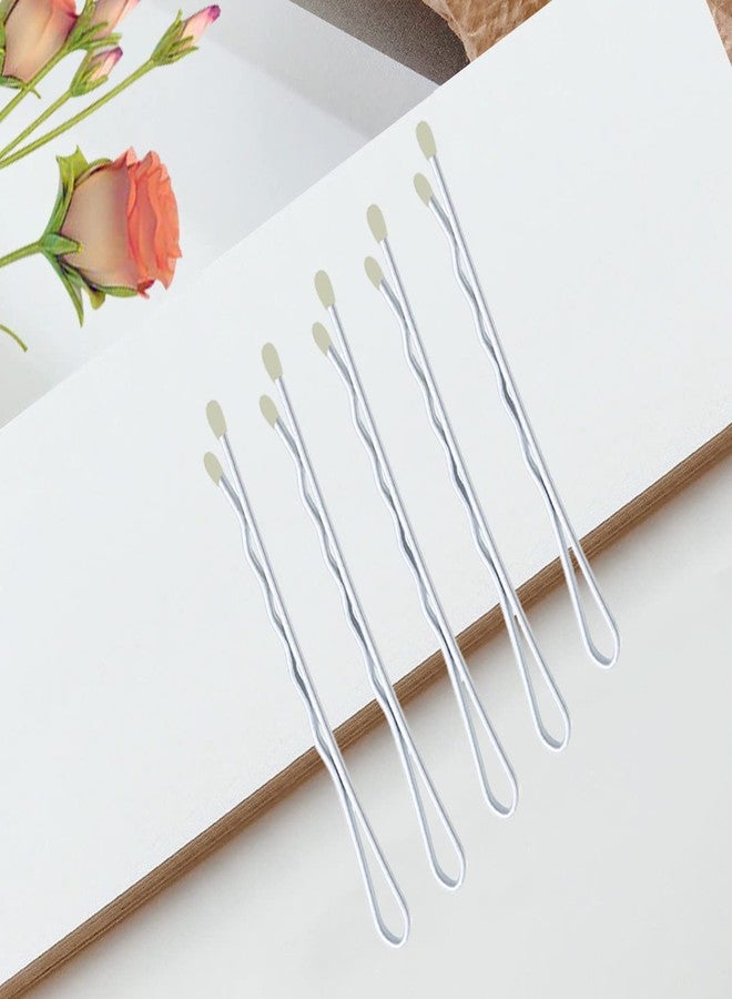 METLUCK Gray Bobby Pins, METLUCK 200Pcs Gray Hair Pins Waves Bobby Pins for White Grey Hair (2.2inch/5.5cm) - Image 3
