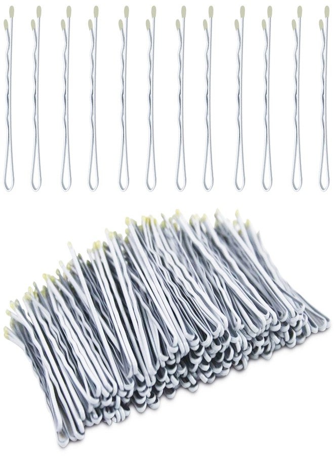 METLUCK Gray Bobby Pins, METLUCK 200Pcs Gray Hair Pins Waves Bobby Pins for White Grey Hair (2.2inch/5.5cm) - Image 1