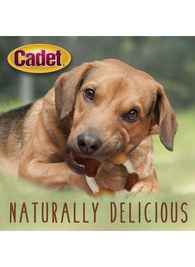 Cadet Cadet Gourmet Triple-Flavored Ring - Beef Hide Kabob Dog Treats - Healthy & Natural Chicken, Liver, & Sweet Potato Dog Treats for Dogs Over 30 lbs. (2 Count)  - Image 4