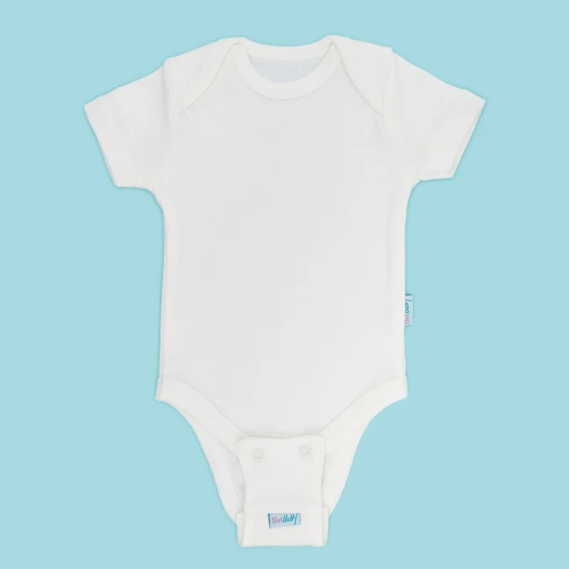 Novibaby 2-Pack Baby Bodysuit Extension Device (9.5 Mm) Snap Ecru 100% Cotton 12CM