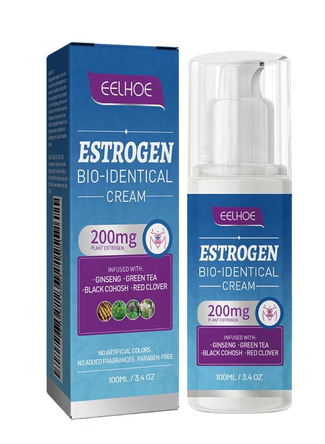 إيلهو كريم الإستروجين الحيوي المتطابق - علاج طبيعي لانقطاع الطمث مع البرسيم الأحمر، والكوهوش الأسود، وغيرها. استعادة التوازن الهرموني، وتحسين صحة البشرة، ومكافحة التوتر والقلق بأمان وفعالية. - Image 1