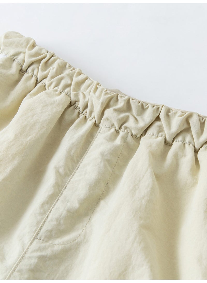 ميني بالا بنطلونات فتيات عريضة مناسبة للراحة، بوسط مرن، تفاصيل قوسة زينة، بطن قابل للتعديل، خفيفة ومريحة، مناسبة للارتداء اليومي والأنشطة الخارجية بنطلونات - Image 5