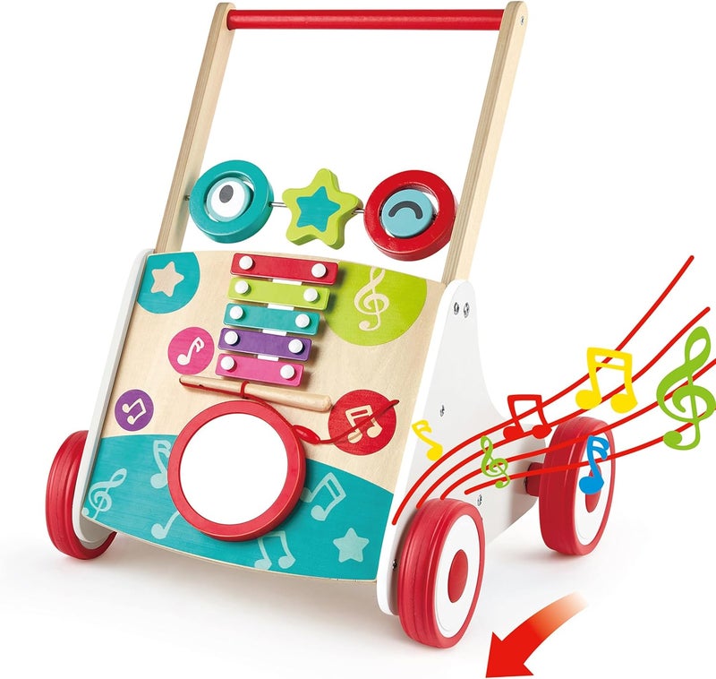 Hape My First Musical Walker – Wooden Baby Push Walker with Adjustable Speed, Music Box & Built-in Xylophone - Image 5