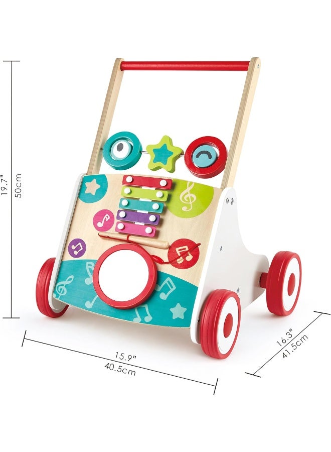 Hape My First Musical Walker – Wooden Baby Push Walker with Adjustable Speed, Music Box & Built-in Xylophone - Image 3