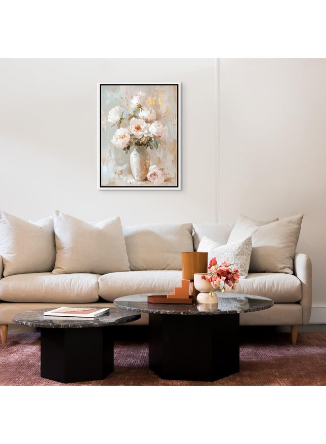 Art Decor Framed Canvas Wall Art of Flower Vase Botanical Flower Pot Modern Floral Art Print Portrait Wall Décor for Living Room Bedroom Office Studio Home Décor and Gifting - Image 2
