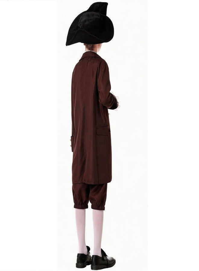 OEBLD Benjamin Franklin Costume Kid Colonial Children Colonial Deluxe Wax Museum Project Thomas Jefferson Alexander Hamilton Founding Father - Image 2