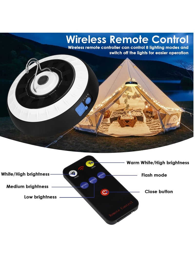 KASTWAVE Camping Lights, Solar Camping Lantern Magnetic Tent Light, Portable LED Camping Light for Tents with Hook, Battery Powered Camping Accessories for Emergency, Fishing [Energy Class A+++] - Image 3