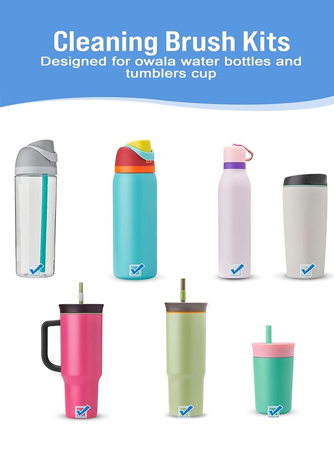 Stanley Pack of 5 Multi Functional Bottle Cleaner Flexible Brush Kit With Textured Grip Handles - Image 2