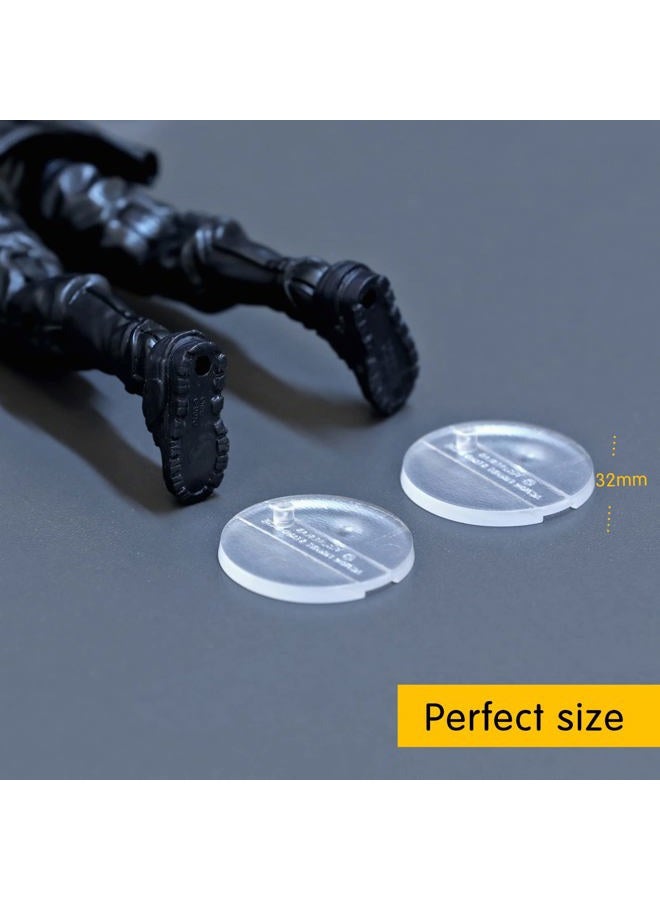 FIGURESLAB 56PCS Action Figure Support Stand Bases 6inch, Clear Figure Toy Display Holder Accessories, Compatible with Mavel Legends Series/GiJeo Classified Series/D C/Mo tu 1/12 Figures, Round - Image 3