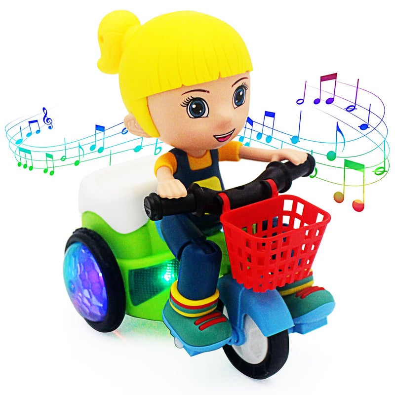 Tipmant Baby Toddler Electric Tricycle Toy Cartoon Motorcycle Vehicle Stunt Performance Music Luminous Lights Kids Birthday Gifts Girl - Image 3