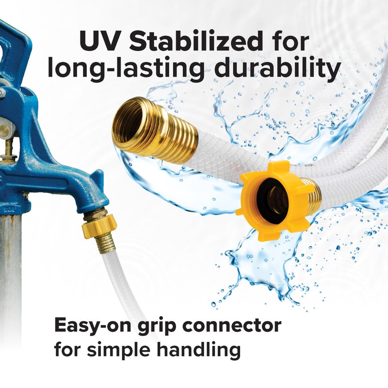 Camco TastePURE 10-Ft Water Hose - RV Drinking Water Hose Contains No Lead, No BPA & No Phthalate - Features Diamond-Hatch Reinforced PVC Design - 1/2” Inside Diameter, Made in the USA (22743) - Image 5