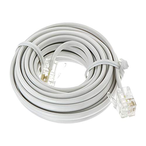 Dahszhi Rj11 6P4C Modular Telephone Extension Cable Phone Cord Line Wire 10ft Length - 5pcs - Image 3