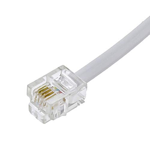 Dahszhi Rj11 6P4C Modular Telephone Extension Cable Phone Cord Line Wire 10ft Length - 5pcs - Image 2