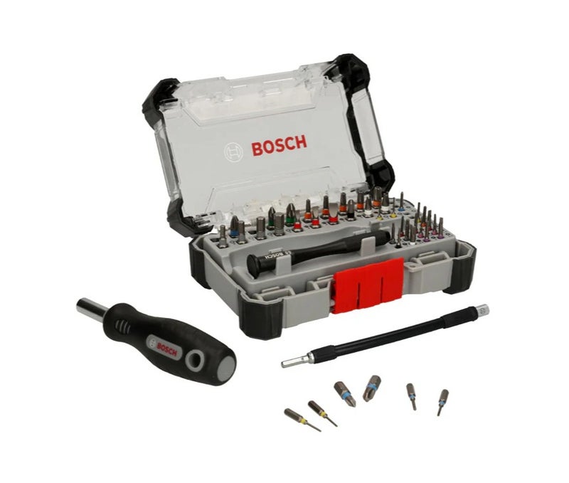 بوش طقم سنون مفكات إلكترونيات باليد والأدابتور بوش 43 قطعة موديل 2607002837 | عدة صيانة إلكترونية - Image 1