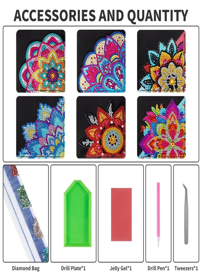 ALKALO 6 PCS Diamond Art Bookmarks, Diamond Painting Bookmarks for Book Lovers DIY Bookmark Corner Bookmark Adults Crafts Art Kits for Adults Kids Home Office - Image 4