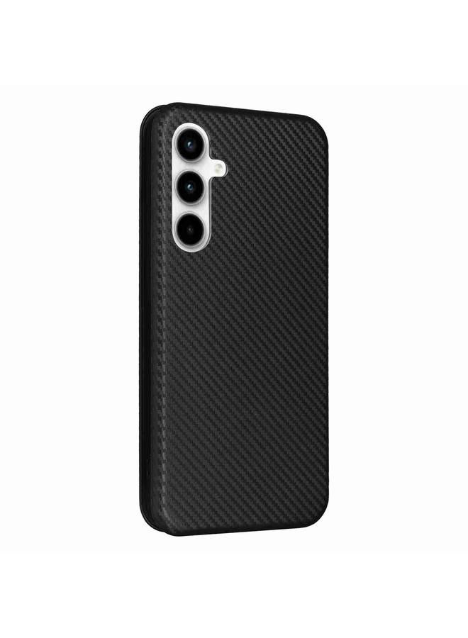 S-TOP Case For Samsung Galaxy A35 5G Carbon Fiber Texture Flip Leather Phone Case - Image 3