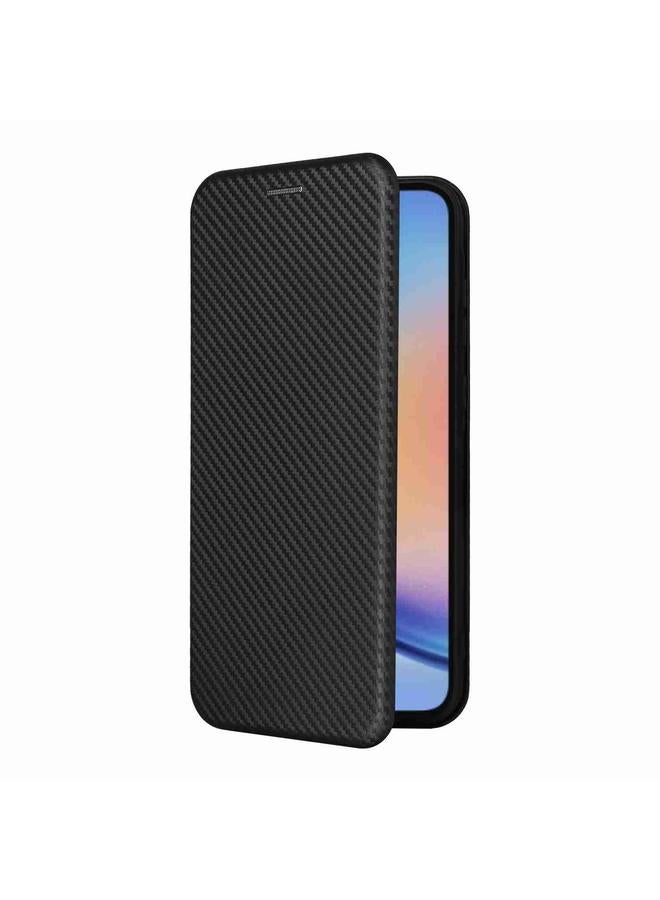 S-TOP Case For Samsung Galaxy A35 5G Carbon Fiber Texture Flip Leather Phone Case - Image 2