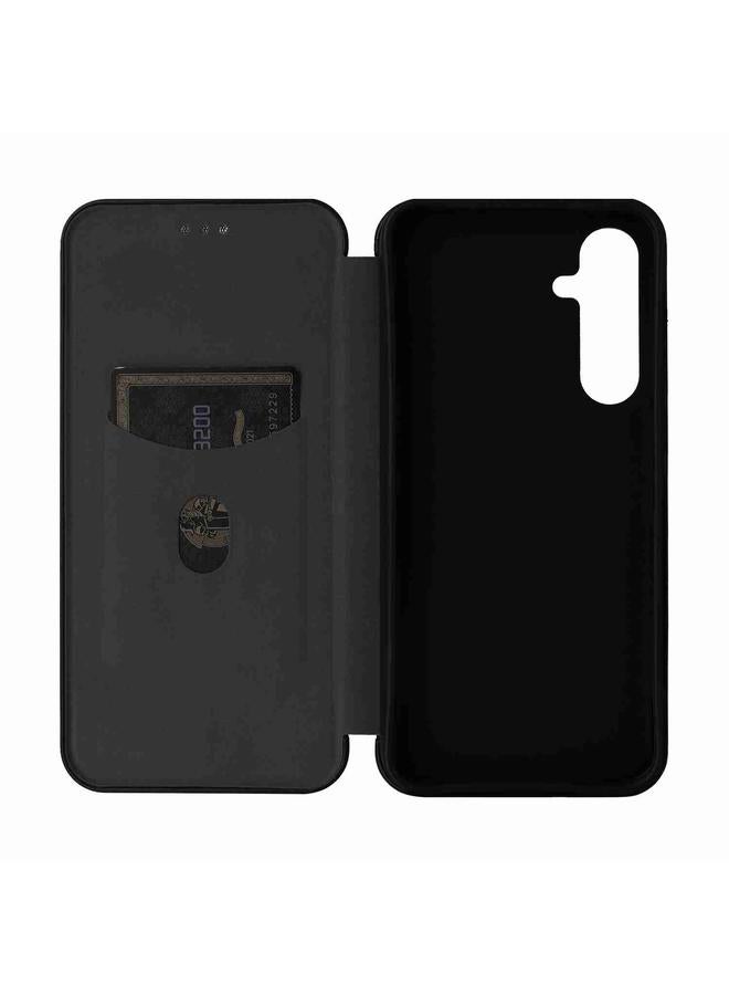 S-TOP Case For Samsung Galaxy A35 5G Carbon Fiber Texture Flip Leather Phone Case - Image 4