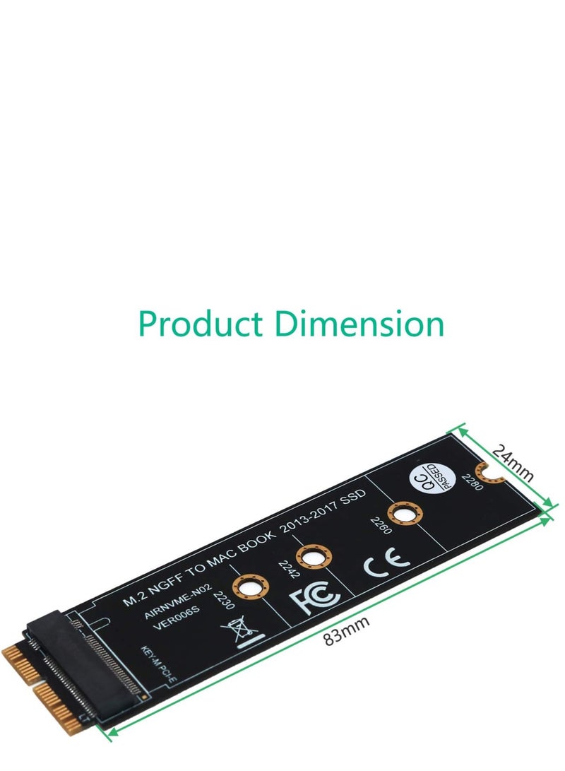 M.2 NVME SSD Convert Adapter Card for Upgrade MacBook Air (2013-2017) - Image 2