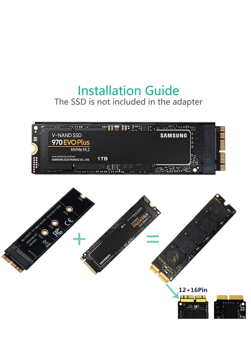 M.2 NVME SSD Convert Adapter Card for Upgrade MacBook Air (2013-2017) - Image 4