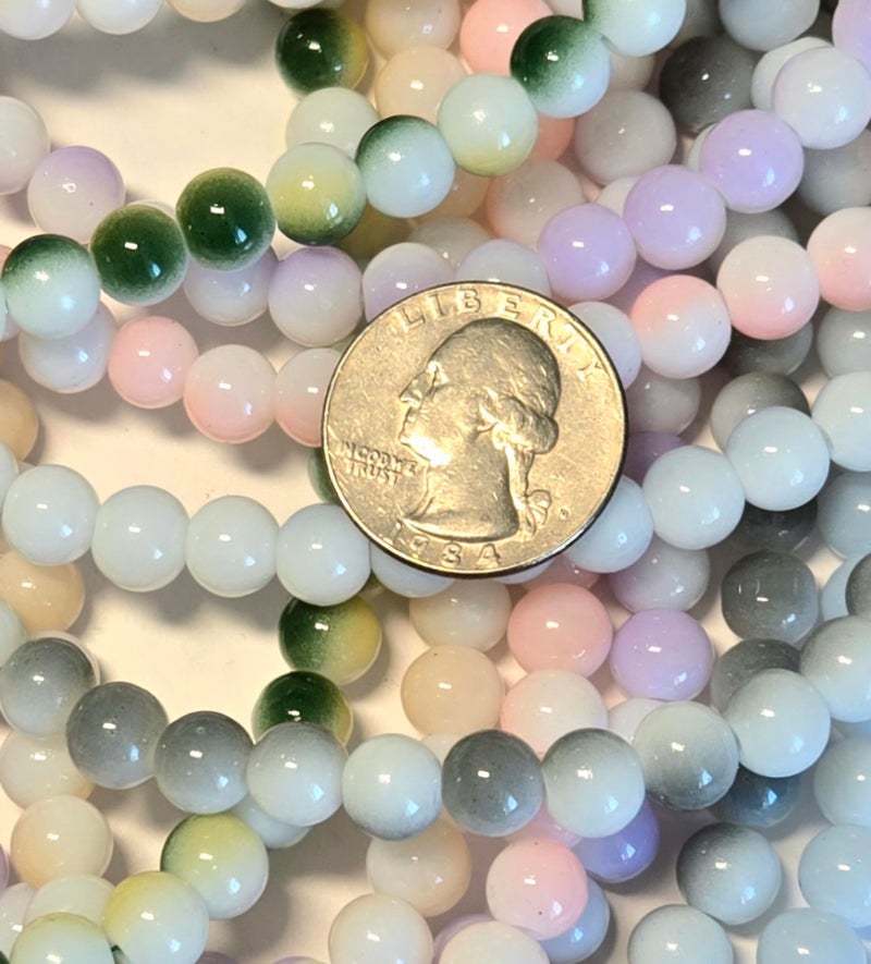 Linpeng 8mm Glass Beads Round Bulk, DIY Jewelry Supplies, Gift for Beader, Assorted, Multicolor - Image 5